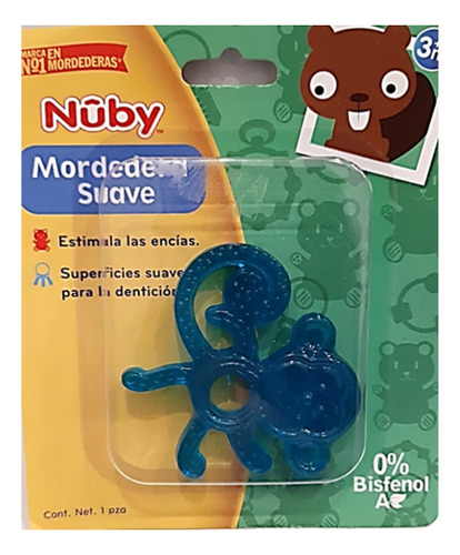 Mordedera Suave Nuby Mono Azul
