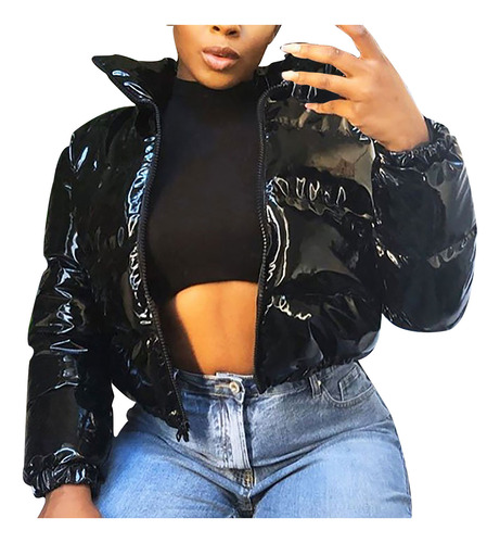 Abrigo De Invierno Para Mujer, Cuello Alto, Cálido, Con Capu