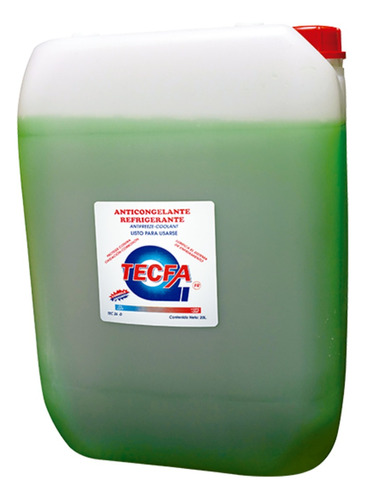 Bidón 20 Lts Anticongelante Refrigerante 17% Directo Verde  