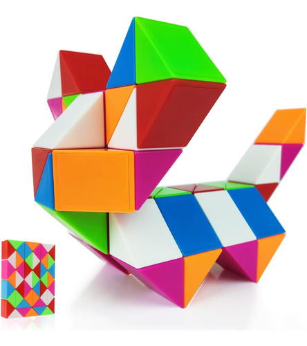 Magic Snake Cube 48 Bloques, Juguetes Fidget Para Niños, Rom