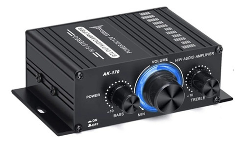 Ak170 Amplificador De Audio Bluetooth 2 Canales Para Auto