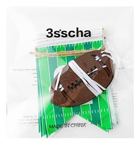 3sscha 2 Banderines De Arpillera De Fútbol Verde, Pancarta D