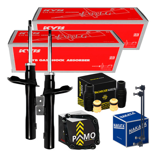 Par Amortecedor Kit Dianteiro Bandeja Bieleta 206 207