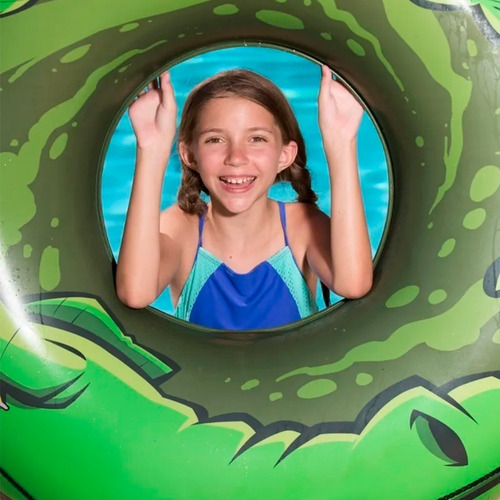 Inflable Flotador Dona Cocodrilo Salvavidas Infantil 2 Pzas
