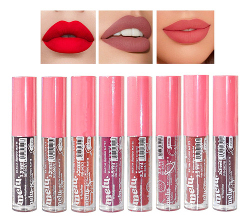 Labial Líquido Matte Melu Ruby Rose Vitamina E Karite Caoba