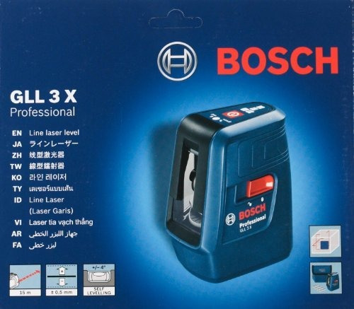 Nivel Gll 3x Professional Cross Line Laser De Bosch Con 3 Li