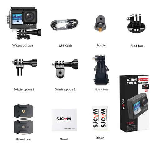 Câmera De Ação Sjcam Sj4000 Com Dual Screen Wifi Full Hd 4k