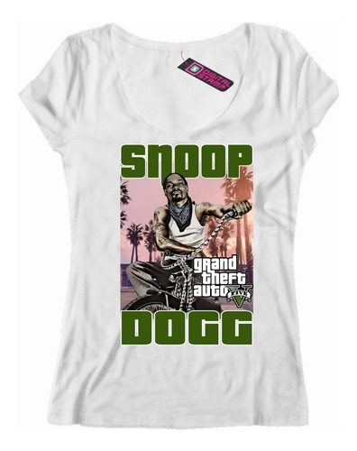 Remera Mujer Snoop Dogg Grand Theft Auto V Rap 4 Dtg Premium