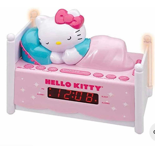 Hello Kitty 4en1 Reloj  -despertador, Radio Y Lámpara Led. 