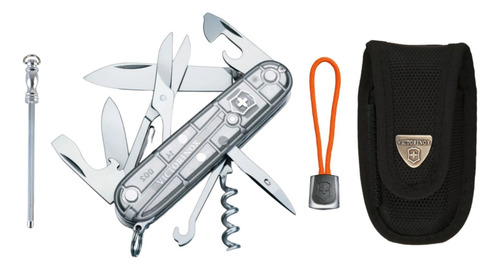 Kit Victorinox Navaja Climber +cordón +chaira + Funda Nailon