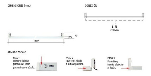 Liston Macroled Para Tubo Led 1.20 Mts