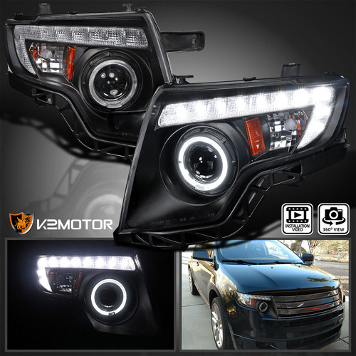 Par Faro Negro Led Ford Edge Se 2009 3.5l