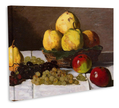 Cuadro Decorativo Canvas 25*30cm Arte Monet Peras Uvas Fruta