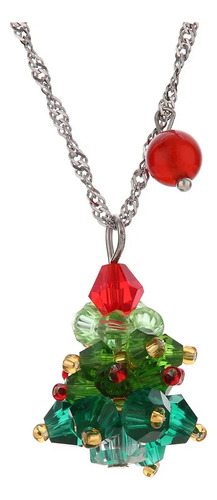 Collar De Acero Titanio Con Dije De Árbol De Navidad