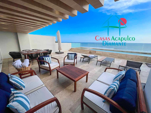 Cad Ikaroa Ph 6. Penthouse De Playa Con Terraza, Alberca, Jacuzzi Privados Y Vista Frontal Al Mar