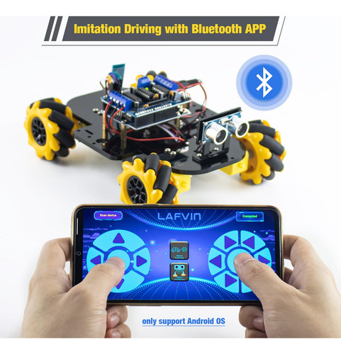 Kit De Robot De Coche 4wd Mecanum Lafvin Smart Diy Project