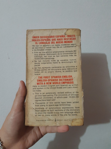 Yh Antiguo Diccionario Español Ingles 1975 Univ Chicago Usa