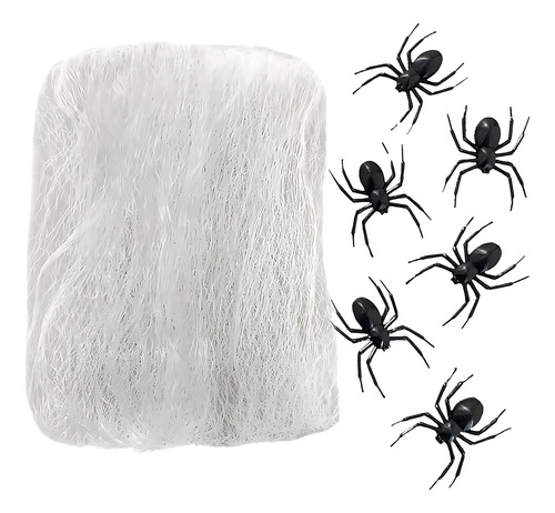 Super Teia Com 2m E 6 Aranhas Decoração Para Festa Halloween