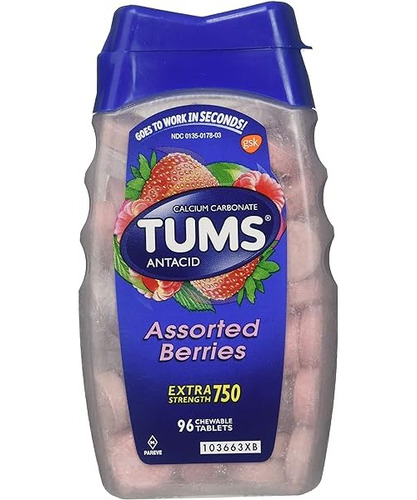 Antiacido Tums Smoothies 96 Tabletas Masticables 