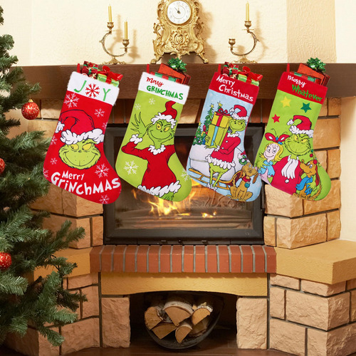 Paquete De 4 Calcetines De Navidad, De 18 Pulgadas, Grandes