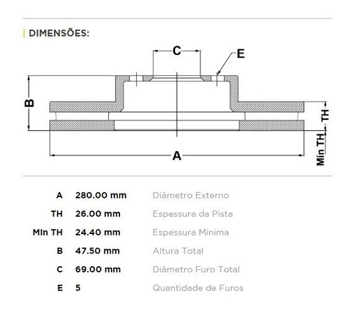 Kit Pastilha + Disco Freio Dianteiro Sonata 2010/... 2.4 16v