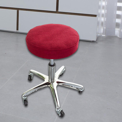 5 Cubiertas Redondas Para Taburetes De Bar Fundas Rojo.
