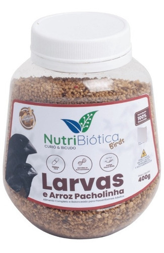 Nutribiótica Bicudo E Curió Larvas E Arroz Pacholinha 400g