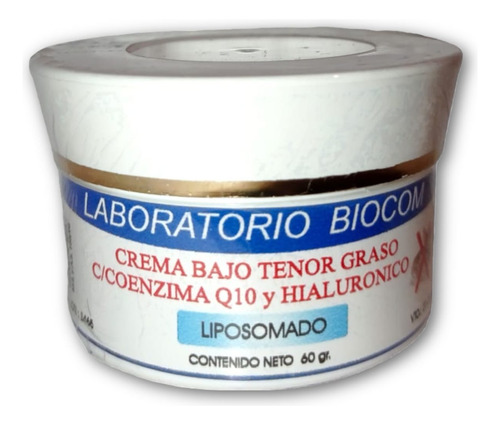 Crema Coenzima Q10 Acido Hialuronico Liposomado 60 Gr Biocom