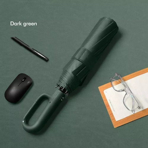 Paraguas Grande A Prueba De Viento For Hombres, 10 Color Verde