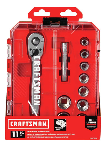 Juego Dados Y Matraca 3/8 11pz 6 Puntas Std Craftsman