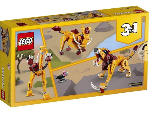 Imagen 5 de 12 de Lego Bloques Creator Animales Salvajes 3 En 1 31112 Cantidad De Piezas 224
