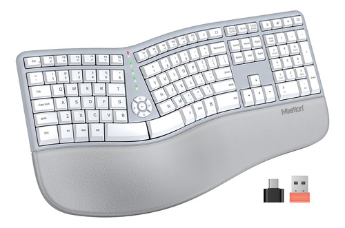 Meetion Teclado Ergonomico, Teclado Inalambrico Dividido Con