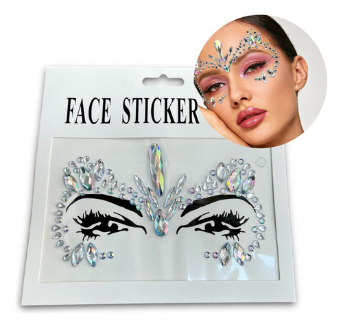 Face Sticker Diamantes Cara Y Cuerpo Tornasol Nº5