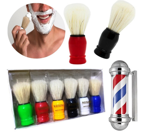 Brocha De Barbero Barbería Para Afeitarse Barba O Bigote 