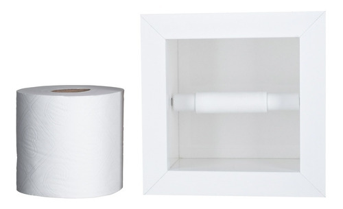 1 X Porta Papel Higiênico/papeleira Porcelanato 15x15x11 Cm