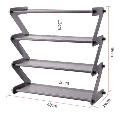 Imagen 9 de 9 de Zapatera Organizador Zapatos Rack Shoes 4 Niveles 8 Pares