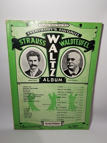 Antiguas Partituras Waltz Album Strauss Waldteufel Mag 56589