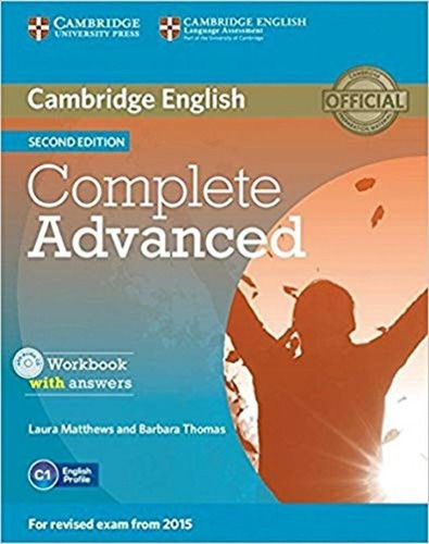 Libro: Complete Advanced Wb-key+cd Spanish Speakers. Vv.aa..