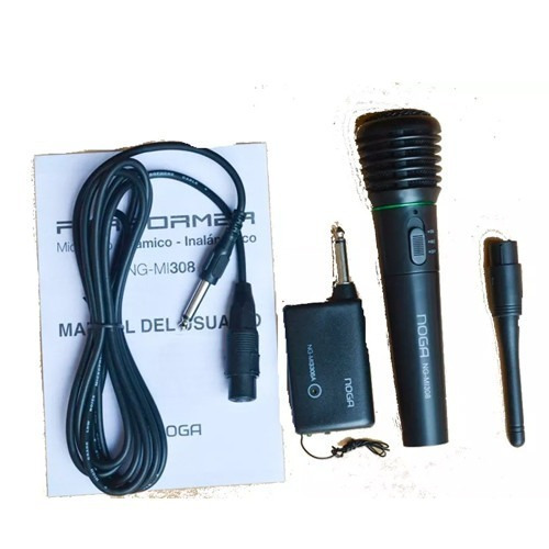 Imagen 5 de 5 de Microfono Inalambrico Karaoke Noga Ng-mi308 Con Opcion Cable