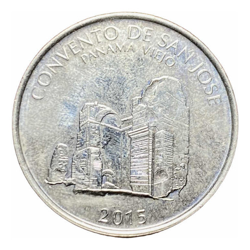 Moneda 1/2 Balboa Panamá 2015 Convento San José Km 146 (Usado)
