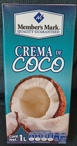 Crema De Coco Member's Mark Caja De 1 Litro De Pulpa De Coco