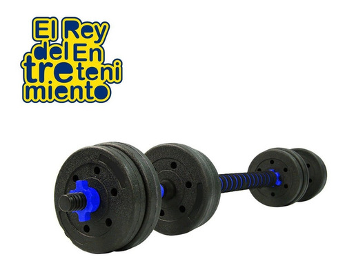 Imagen 8 de 9 de Set 2 Mancuernas + Barra 3en1 + 30kg Disco Pesa Pvc - El Rey