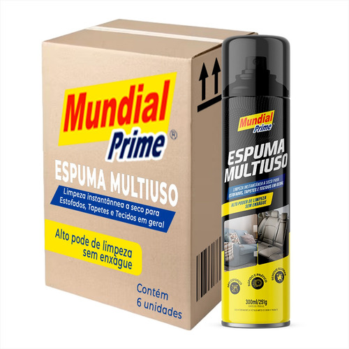 Espuma Multiuso Lavanda Limpeza Instantânea 300ml Kit 6