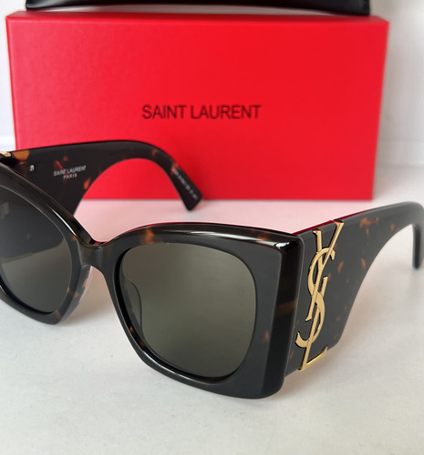 Lentes De Sol Ysl Saint Laurent Blaze Carey Tortoise (Usado)