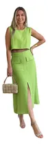 Comprar Set Liliana Falda Midi Y Blusa De Lino Verano Arma Tu Look