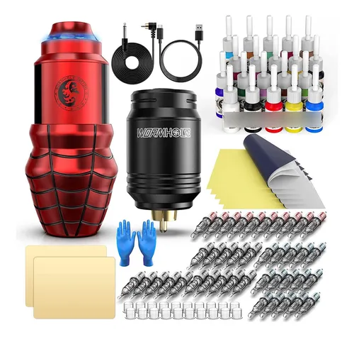 Kit De Tatuaje Tutuar Maquina Pen Rotativa Tattoo Tatuajes