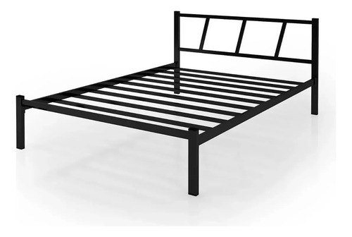 Lorenttistore Casal Chacara Pousada cama estilo indústrial ferro cor preto