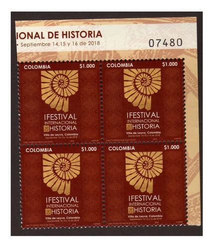 Festival Internacional De Historia Bloque De 4 Estampillas