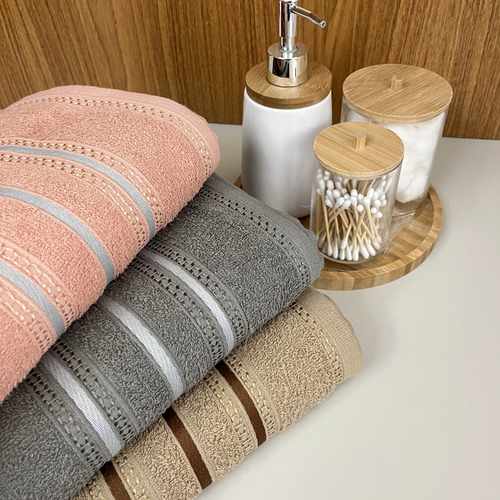 Toalhas De Banho - Kit 3 Unid 70x130cm- Super Macias - Cores