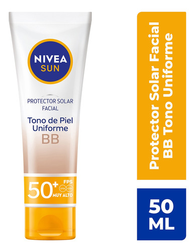 Protector Solar Facial Con Color Nivea Sun Fps 50 - 50ml